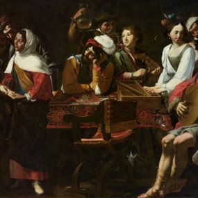 [object Object] - Concert with scene of good fortune (Allegory of the five senses)