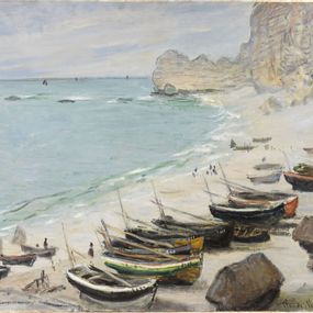 [object Object] - Boats on the beach of Etretat