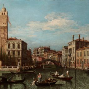 [object Object] - The Grand Canal towards Cannaregio with the church of San Geremia, Palazzo Labia and the Ponte delle Guglie