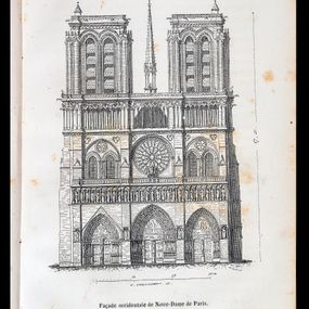 [object Object] - The western facade of Notre-Dame in Paris