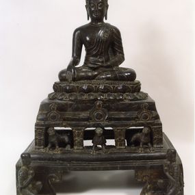 null - Buddha Shakyamuni sul trono dei leoni