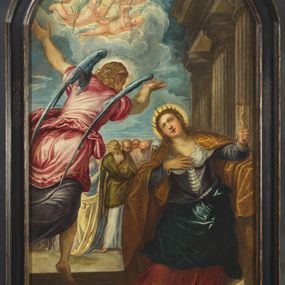 Jacopo Robusti, detto Tintoretto - Angelo che predice il martirio di Santa Caterina d'Alessandria
