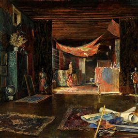 [object Object] - The painter's studio in Palazzo Pesaro degli Orfei