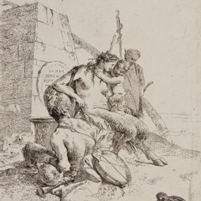 Giambattista Tiepolo - Famiglia del satiro con obelisco