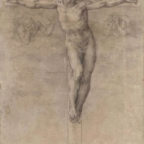 Michelangelo Buonarotti - Crocifisso con due angeli dolenti