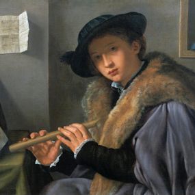 [object Object] - Portrait of Young Man with Flute
