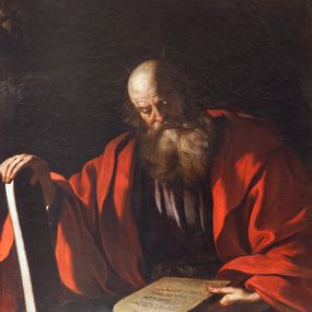 Giovanni Francesco Barbieri, detto Guercino - Mosè con le tavole della legge