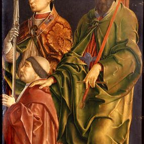 [object Object] - San Maurelio and San Paolo with cardinal Bartolomeo roverella