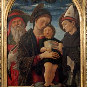 Andrea Mantegna - Vergine e bambino con San Gerolamo e Luigi di Tolosa