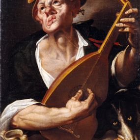 [object Object] - Peasant playing the lute