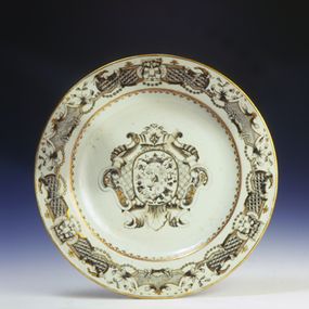 null - Large plate with the Obando coat of arms