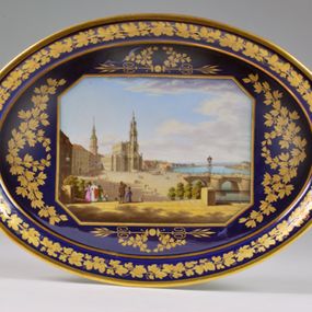 null - Tea and coffee service decorated with views of Dresden and Saxony