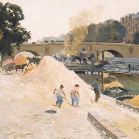 [object Object] - Au bord de la Seine à Paris. Le Pont-Marie vu depuis le quai d'Anjou