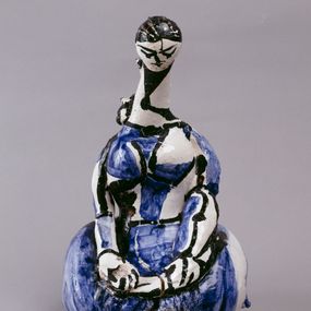 Pablo Picasso - Bottiglia: donna inginnocchiata