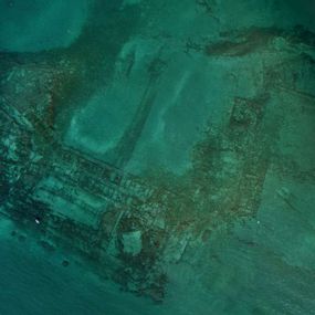 null - Aerial photo of the archaeological park of Baia