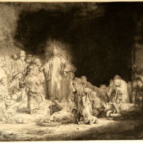 Rembrandt Harmenszoon van Rijn, detto Rembrandt - Cristo che guarisce gli ammalati