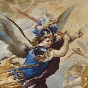 [object Object] - Archangel Michael defeats the rebel angels - detail