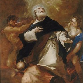 [object Object] - Vision of St. Dominic rising above human passions