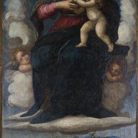 [object Object] - Madonna with Child in Glory