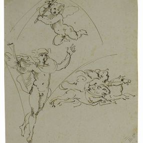 [object Object] - Study for a plume at the Farnesina copy from Raphael