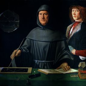 [object Object] - Portrait of fra luca Pacioli with a pupil
