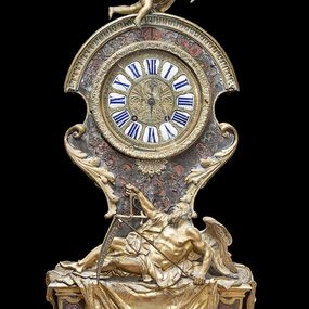 [object Object] - Console clock with the Triumph of Love over Time