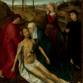 [object Object] - Lamentation over the body of Christ with donor