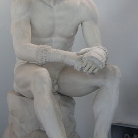 null - Cast of statue, boxer