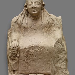 null -  Statua di dea assisa in trono