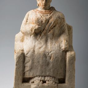 null - Statua della dea assisa in trono