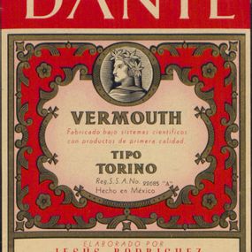 null - Dante label, Turin type Vermouth