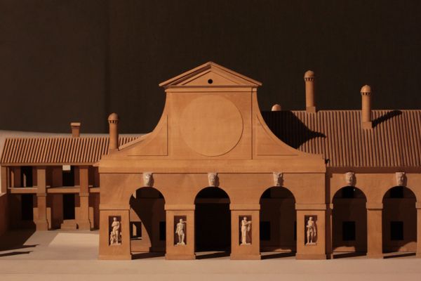 Wooden model of villa Barbaro in Maser