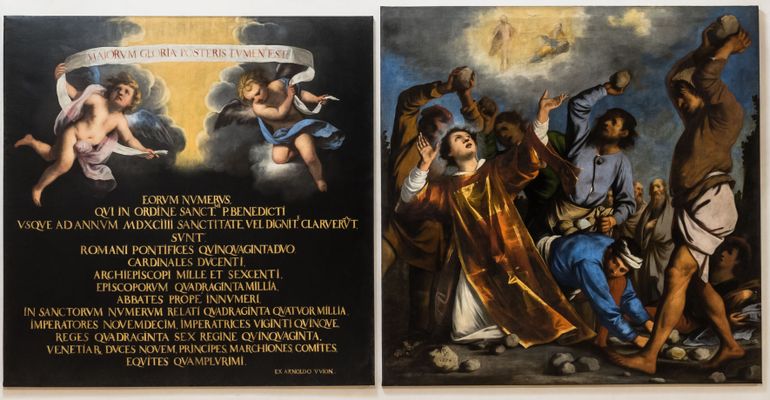 Pietro Muttoni della Vecchia - Angels and inscriptions
