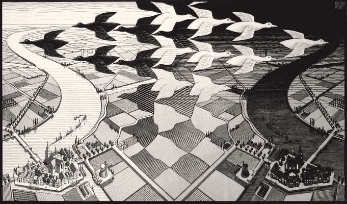 Maurits Cornelis Escher - Giorno e notte
