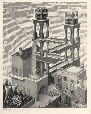 Maurits Cornelis Escher - Waterfall