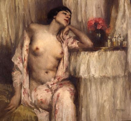 Gian Emilio Malerba - Half figure of a woman at the dressing table
