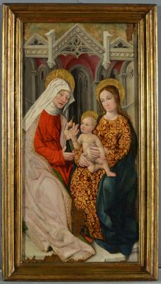 Antoine de Lonhy - Madonna and Child with Saint Anne