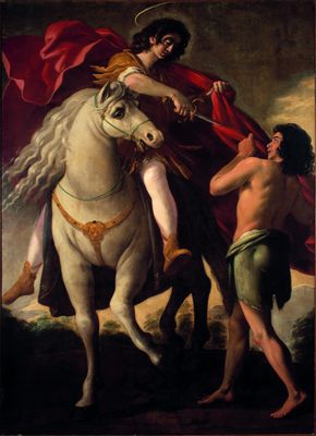 Giovanni Baglione - San Martino gives the cloak to the poor