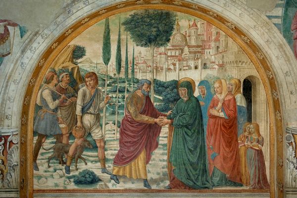 Benozzo Gozzoli - Meeting of Joachim and Anna at the Golden Gate