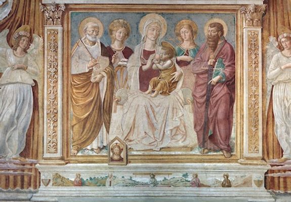 Benozzo Gozzoli - Central altarpiece with predella