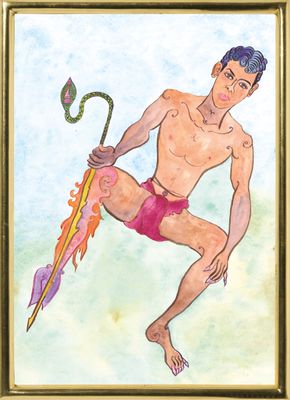 Luigi Ontani - Caníbal Bali niño de Gandhara