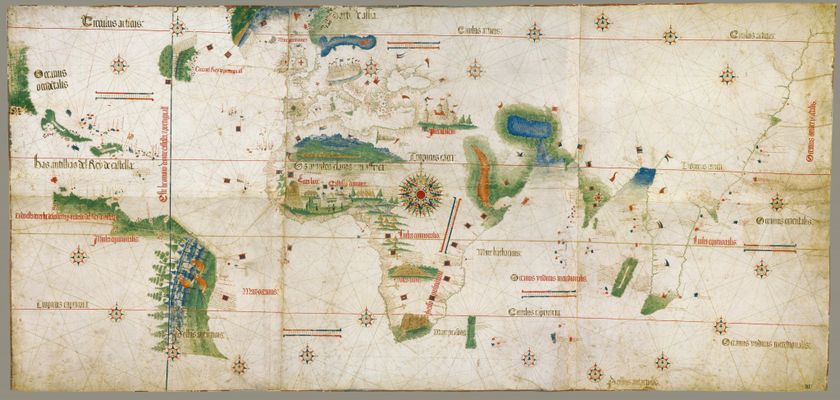 Charta del navicare pour les îles nouvellement découvertes dans la partie de l'Inde (Carta del Cantino)