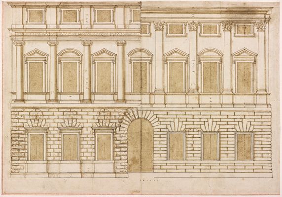 Andrea Palladio - Presentation drawing for Palazzo Porto