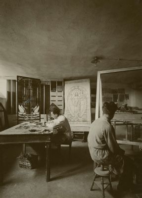 Students at work in the workshops
