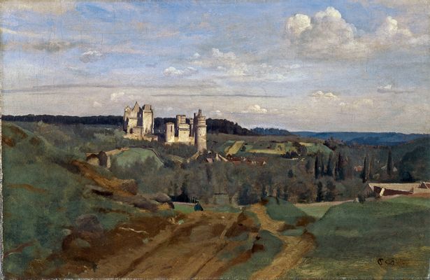 Jean Baptiste Camille Corot - Veduta del castello di Pierrefonds