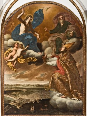 Onofrio Palumbo; Monsù Desiderio - San Gennaro protects Naples