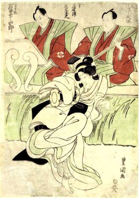 Utagawa Toyokuni I - baile de zorro