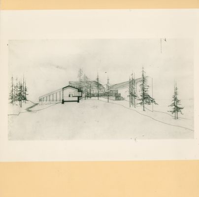 Carlo Scarpa - Competition project for the Olivetti mountain colony, Brusson