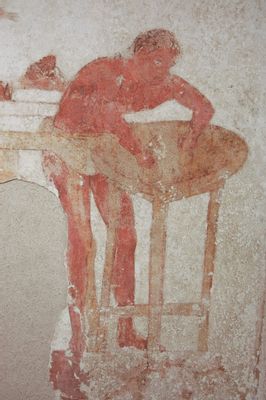 Wall painting from the tomb golini i detail