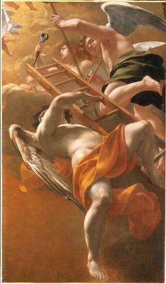 Simon Vouet - Angels carry the instruments of the Passion